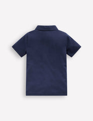 Slub Polo Shirt-Blue Marl / Boden Sale