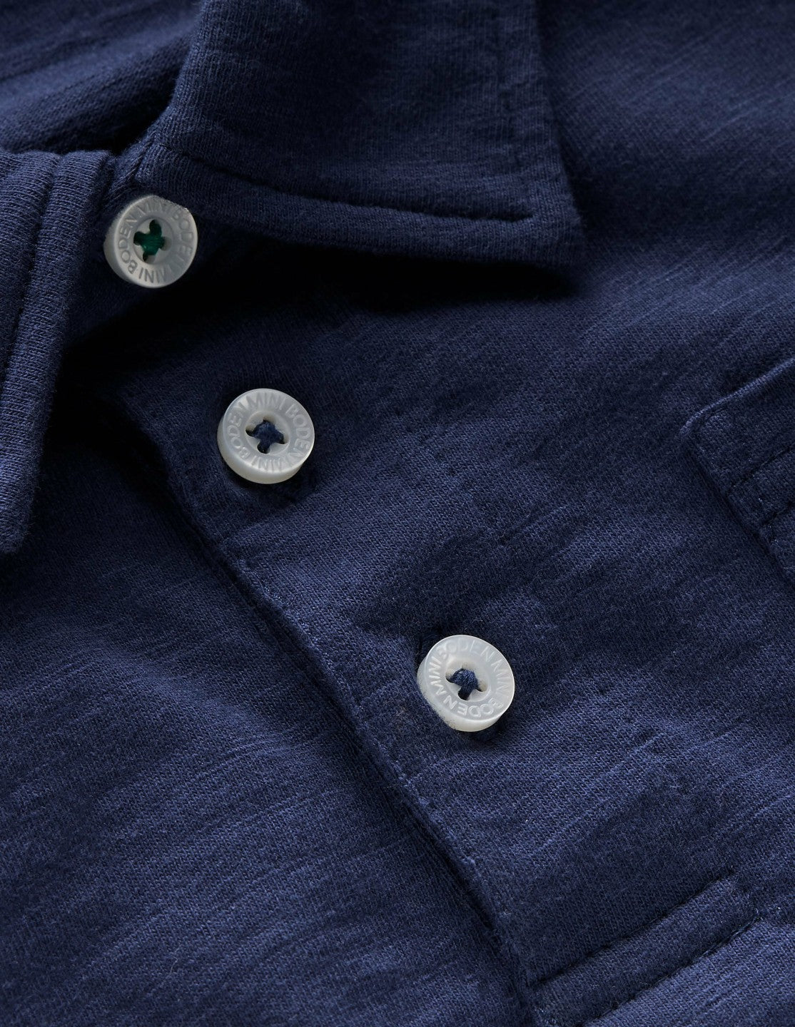 Slub Polo Shirt-Blue Marl / Boden Sale
