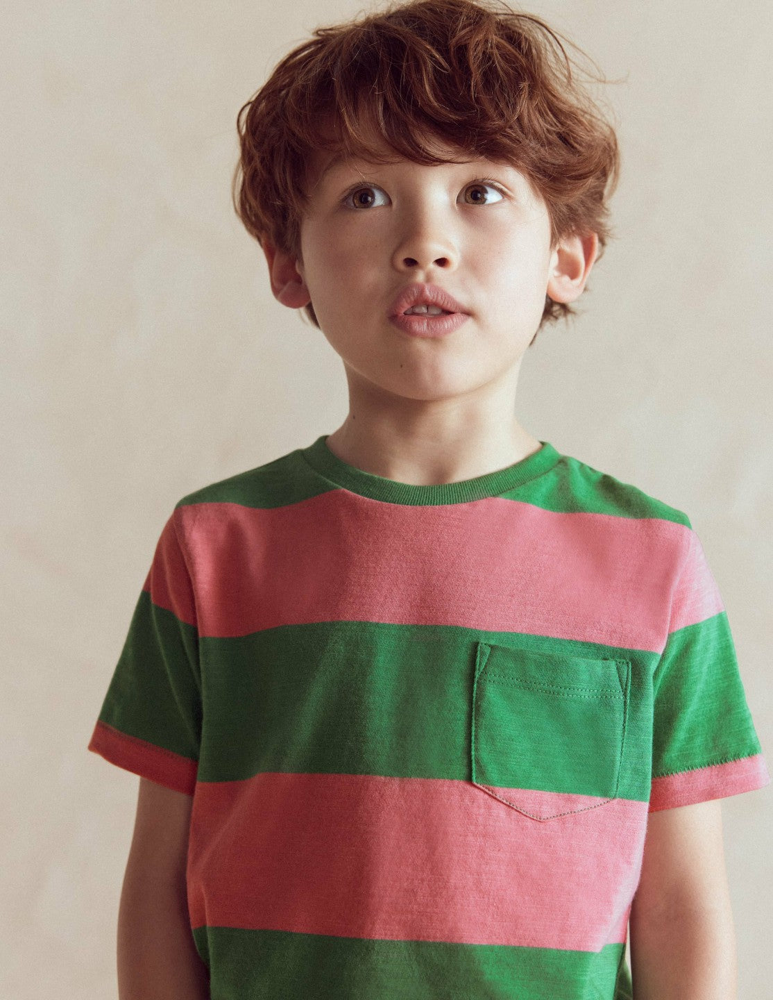 Everyday Short Sleeve T-Shirt-Shamrock Green/Chintz Pink / Boden Outlet