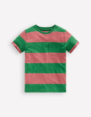 Everyday Short Sleeve T-Shirt-Shamrock Green/Chintz Pink / Boden Outlet