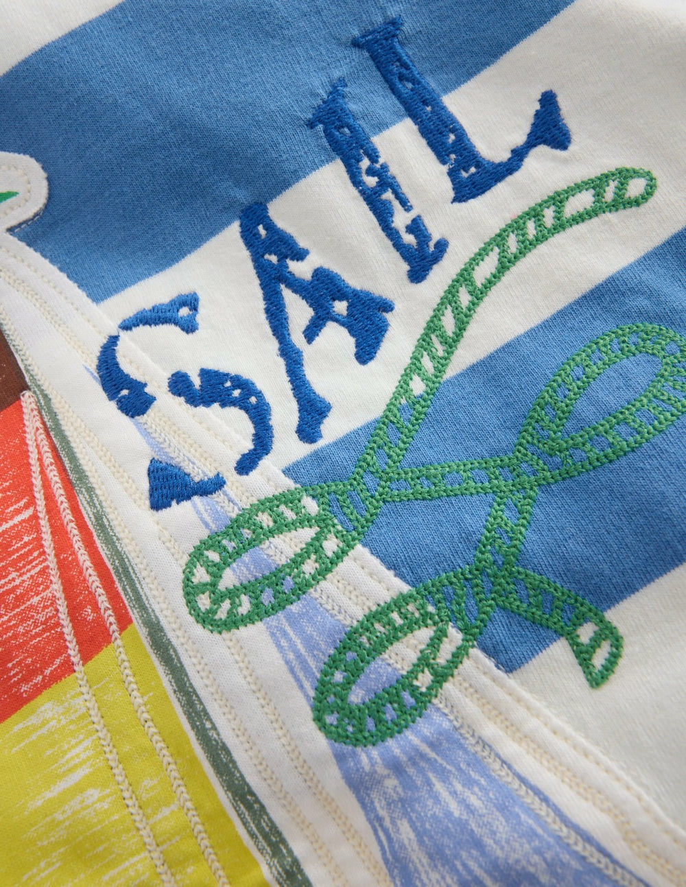 Relaxed Appliqué Polo Shirt-Forget Me Not Sail boats / Boden Discount