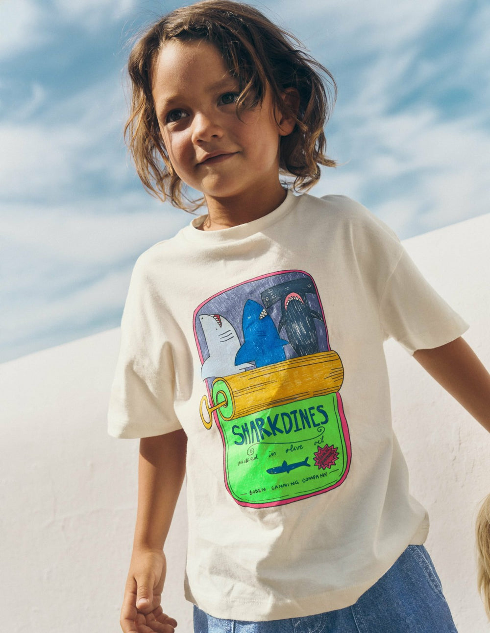Relaxed Graphic T-shirt-Parchament Sardine Can / Boden Sale