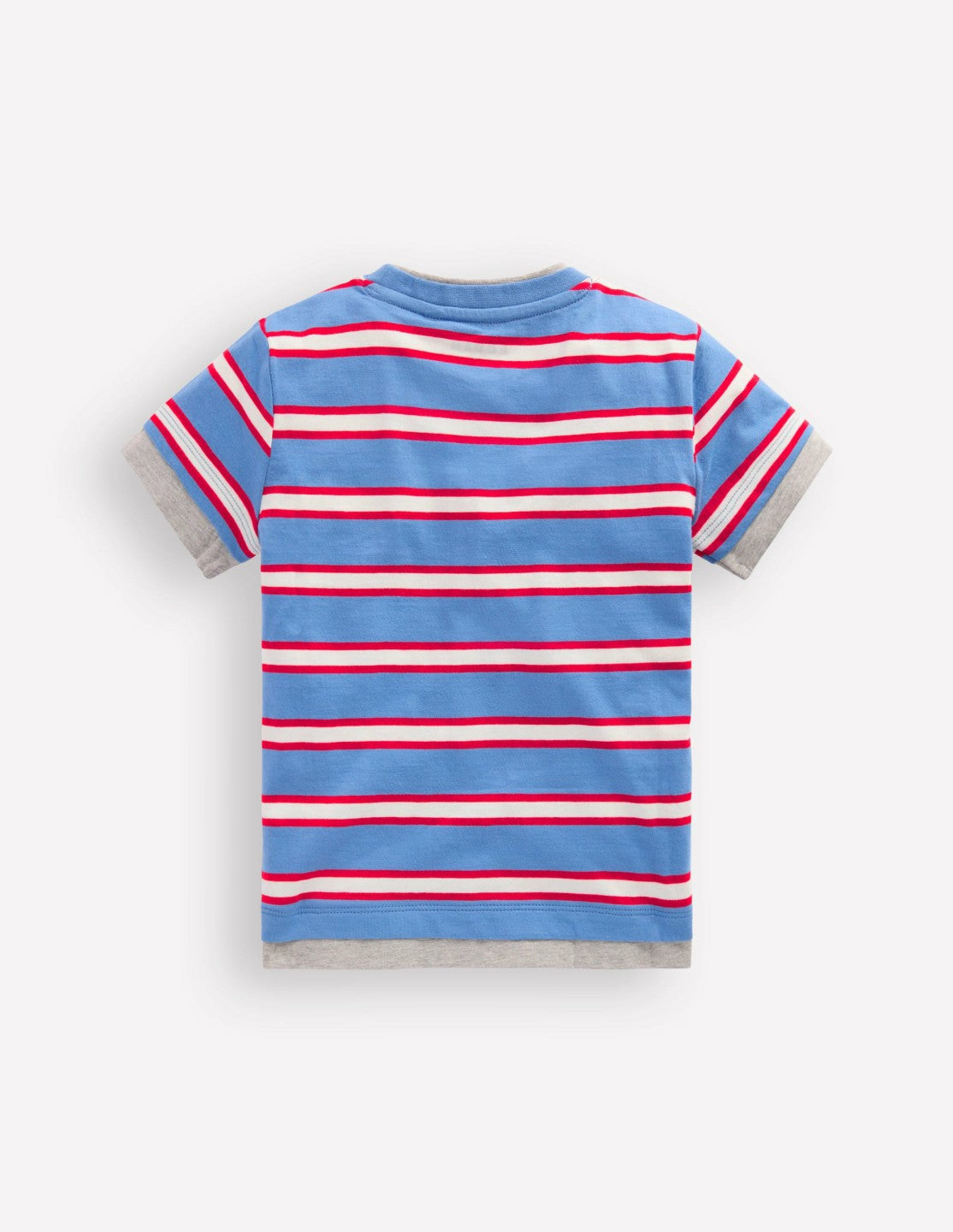 Layered Look T-shirt-Blue/Red / Boden Online