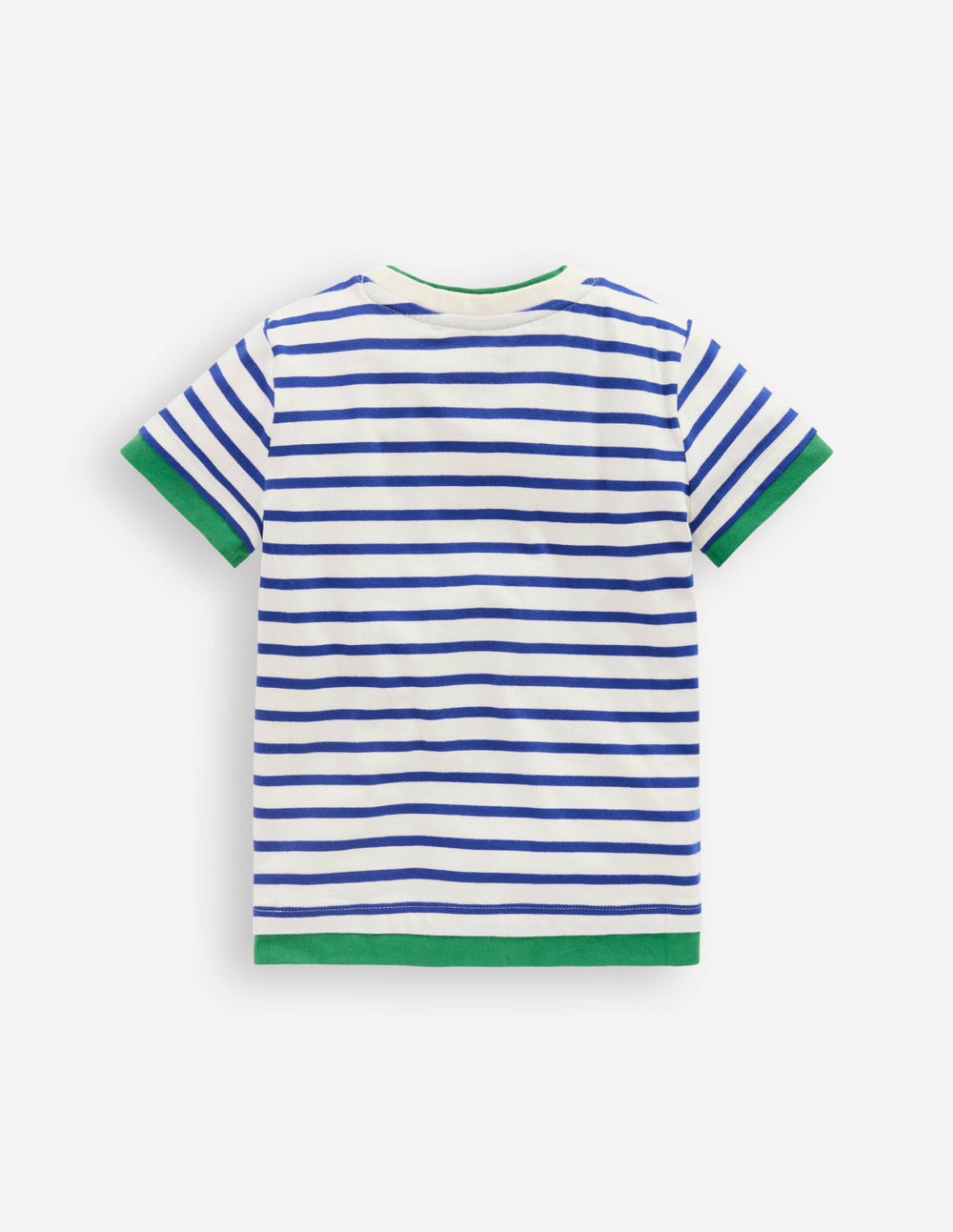 Layered Look T-shirt-Bright Blue/Ivory / Boden Outlet