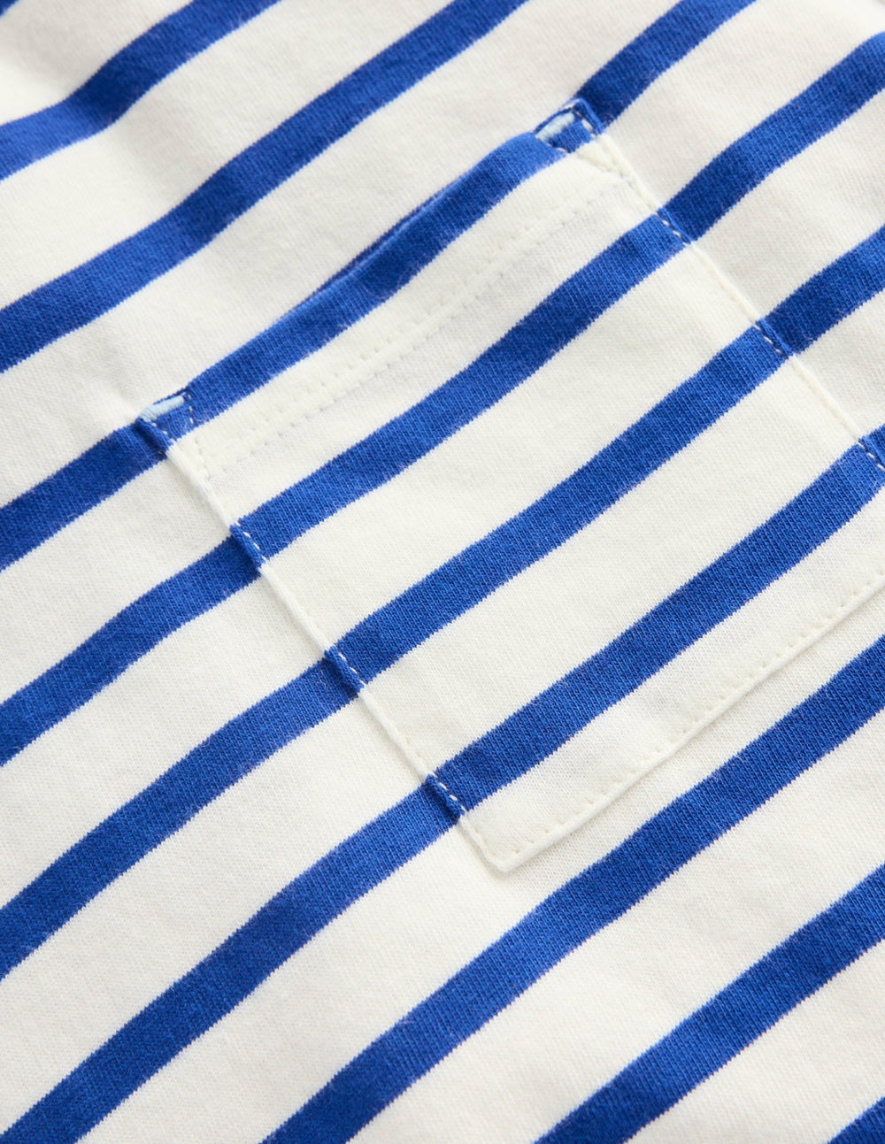 Layered Look T-shirt-Bright Blue/Ivory / Boden Outlet