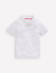 Slub Polo Shirt-White / Boden us