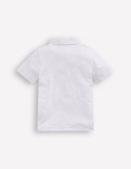 Slub Polo Shirt-White / Boden us