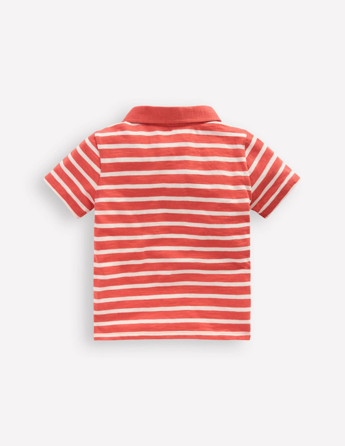 Slub Polo Shirt-Terracotta Clay and Ivory / Boden Sale