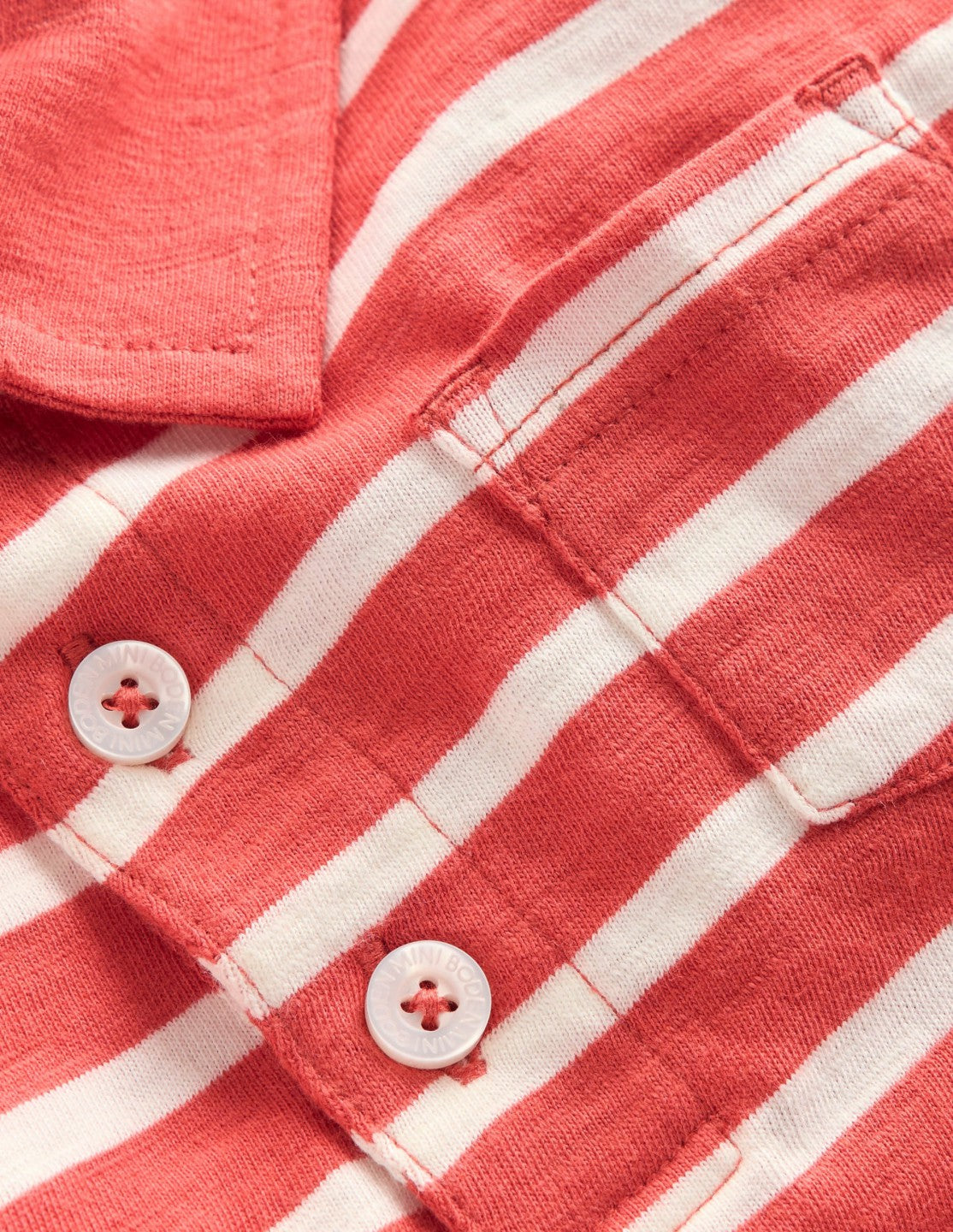 Slub Polo Shirt-Terracotta Clay and Ivory / Boden Sale