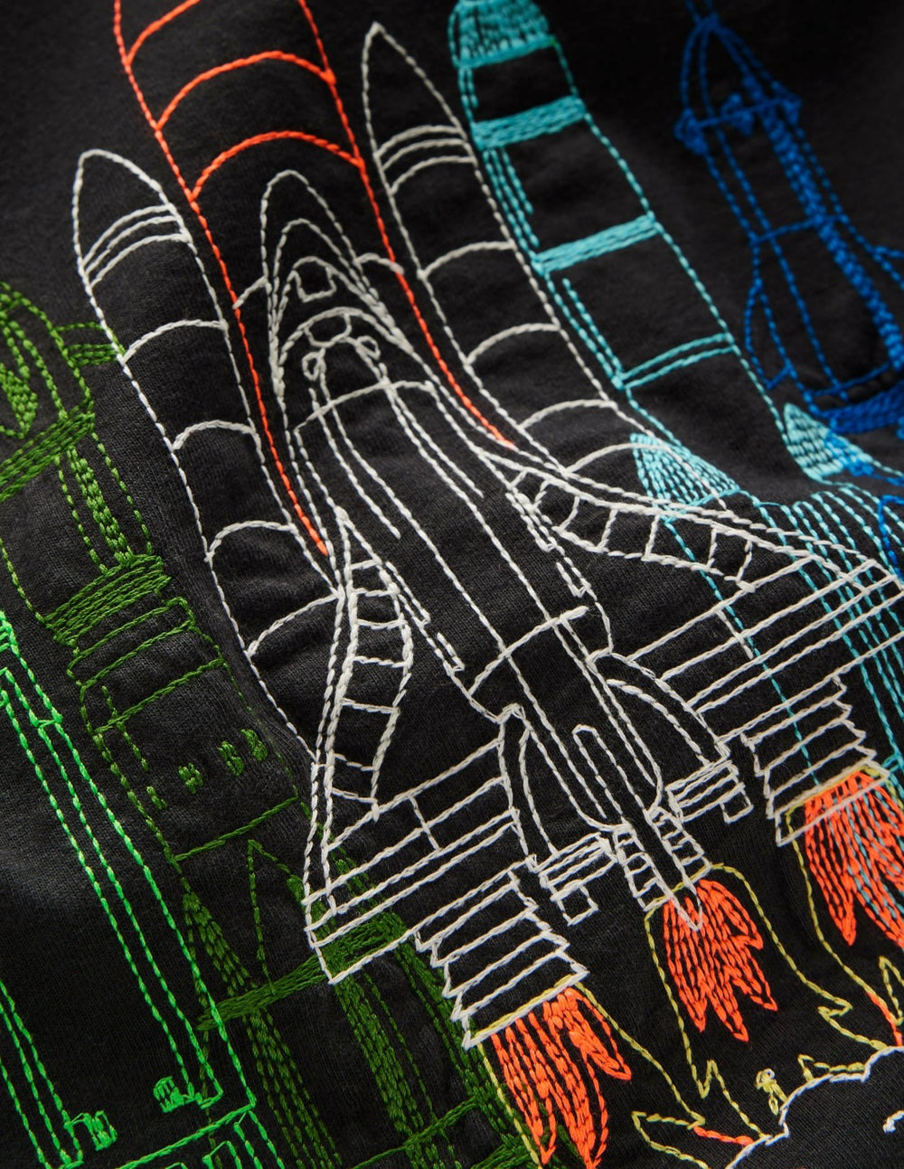 Linear Stitch T-shirt-Shadow Grey Rocket / Boden Outlet