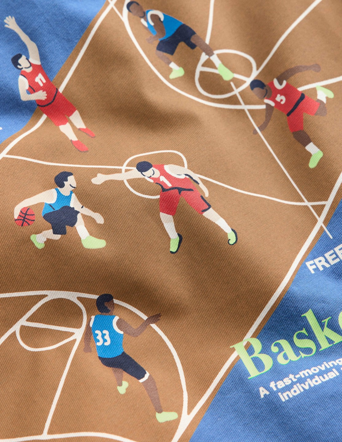 Relaxed Sport Graphic T-shirt-Bluejay Basketball / Boden Sale
