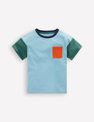 Relaxed Ripstop Pocket T-shirt-Glacier Lake/Koi/Blue Spruce / Boden Online