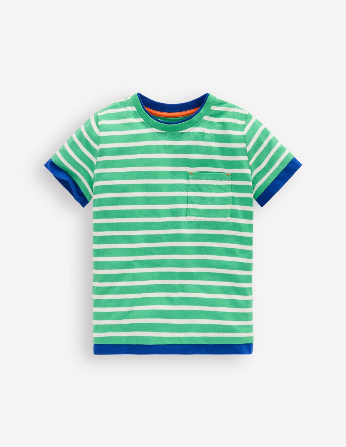 Layered Look T-shirt-Pea Green/Ivory / Boden