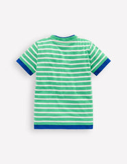 Layered Look T-shirt-Pea Green/Ivory / Boden