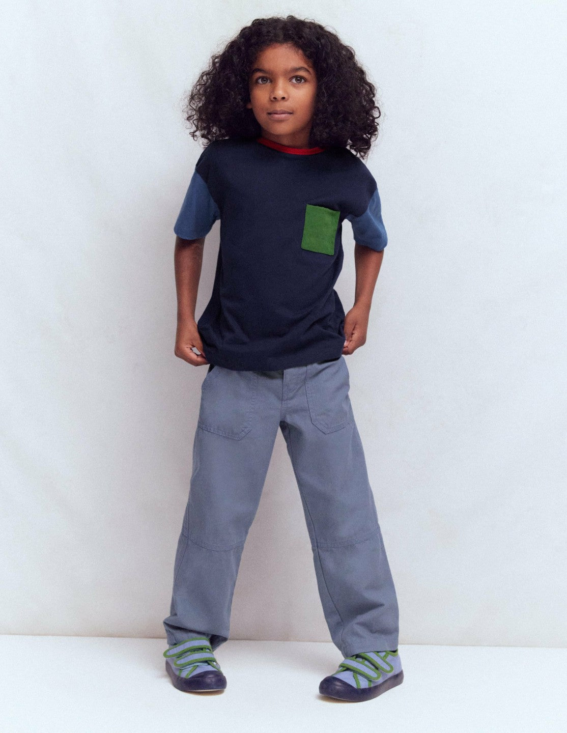 Relaxed Ripstop Pocket T-shirt-Delft/Artichoke/Medieval / Boden Discount