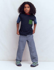 Relaxed Ripstop Pocket T-shirt-Delft/Artichoke/Medieval / Boden Discount