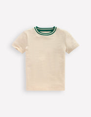 Short Sleeve Mid Weight Tee-Oatmeal Marl / Boden Sale