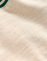 Short Sleeve Mid Weight Tee-Oatmeal Marl / Boden Sale