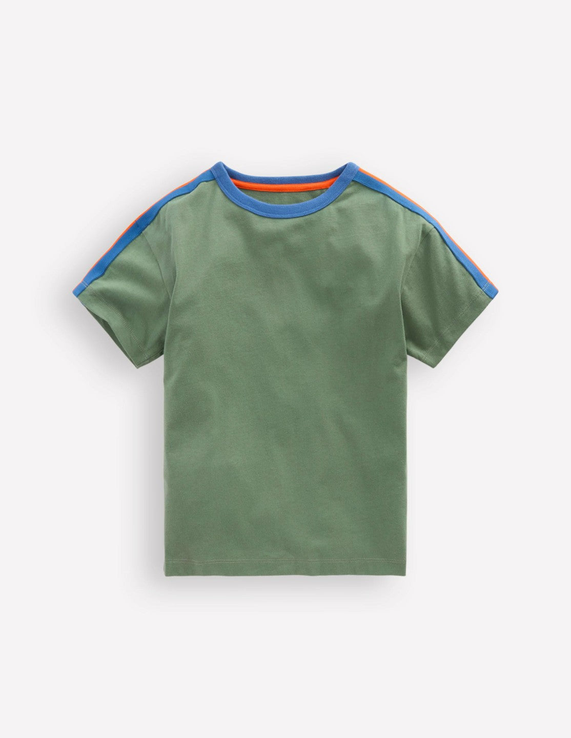 Relaxed Rainbow Tape T-shirt-Bottle Green / Boden Online