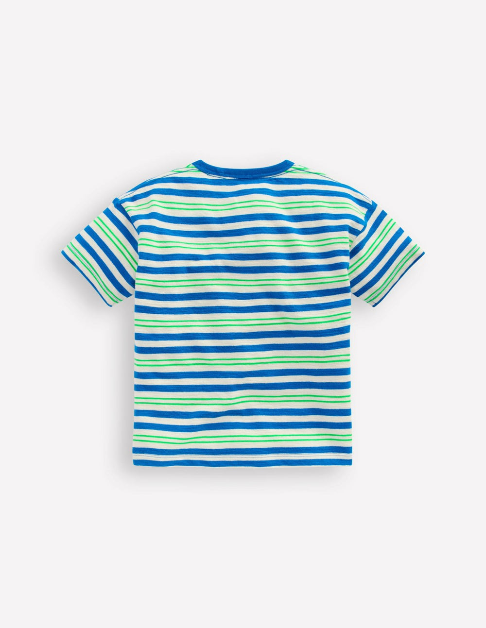 Textured Striped T-shirt-Soft Ivory / Blue / Green / Boden Outlet