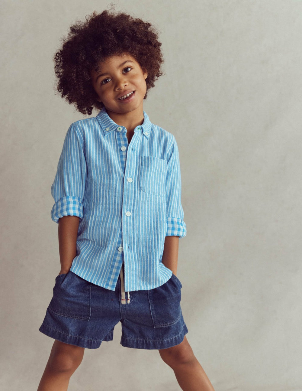Soft Denim Shorts-Denim / Boden Discount