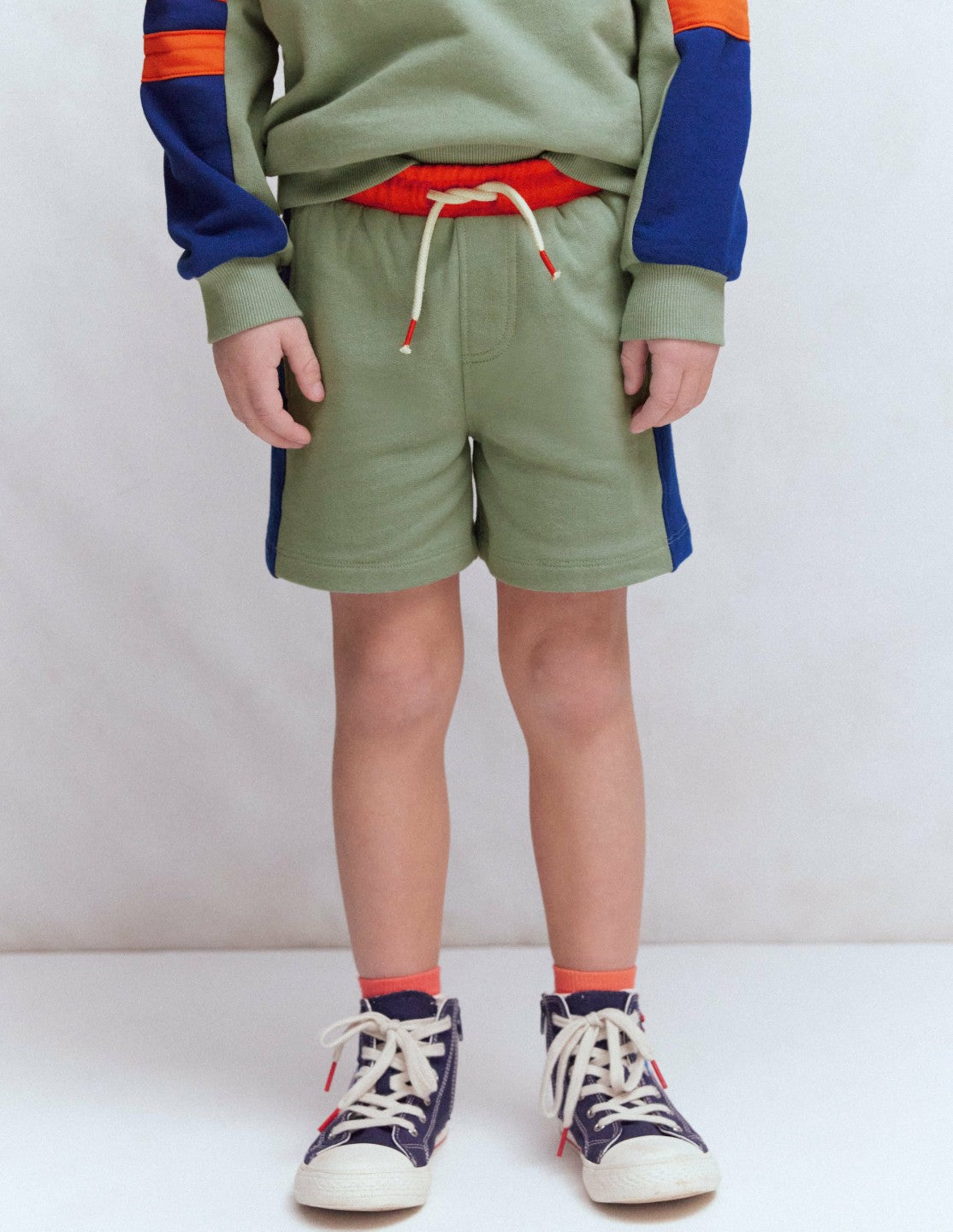 Colourblock Shorts-Green Colourblock / Boden Sale